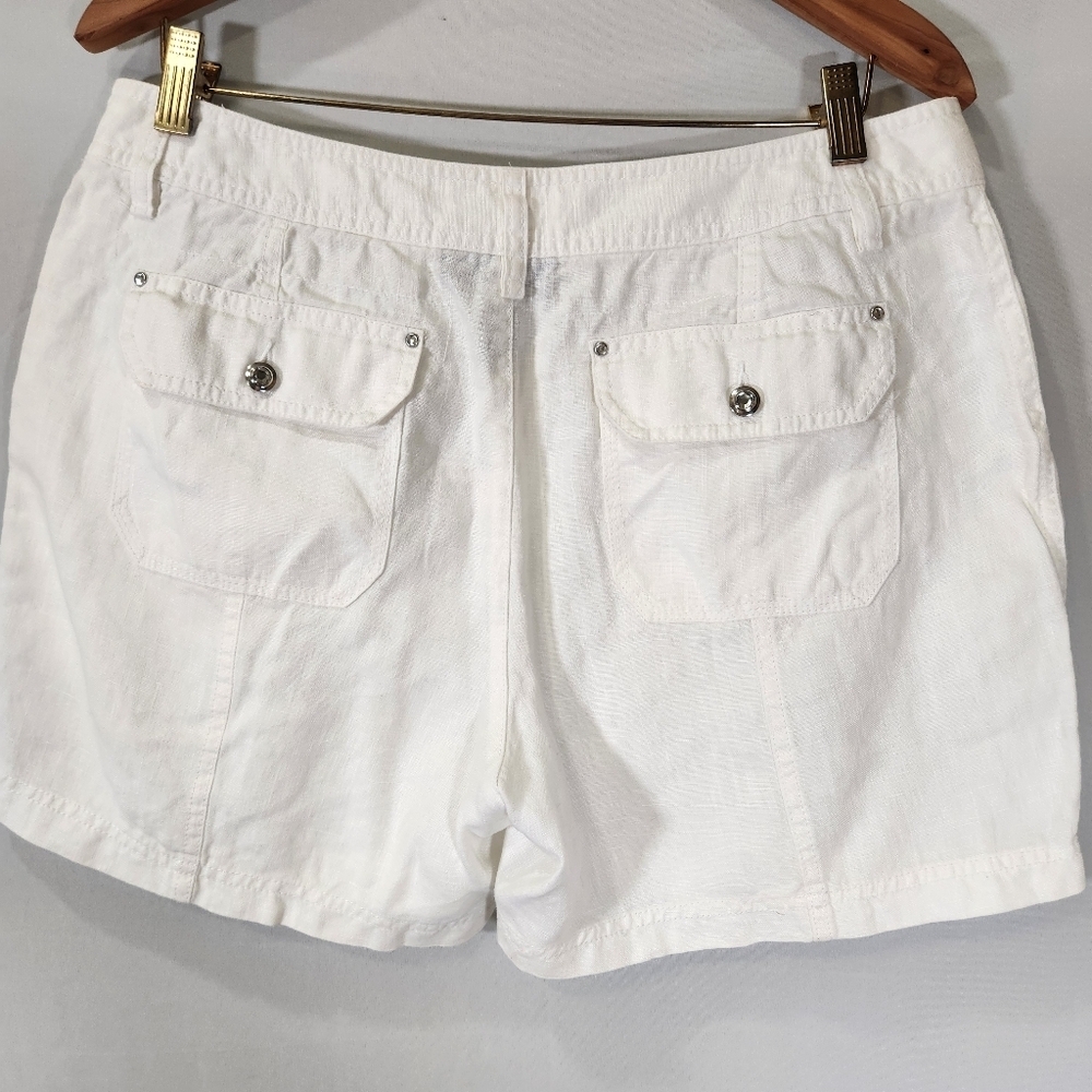 INC International Concepts White Cargo Shorts Relaxed Fit - Picture 5 of 11